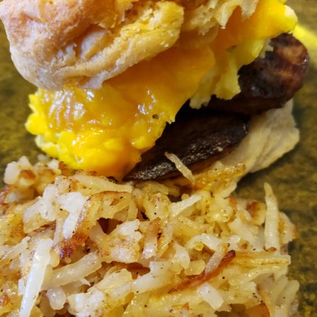 Biscuit Egg Sausage Breakfast To Go