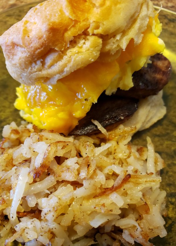 Biscuit Egg Sausage Breakfast To Go